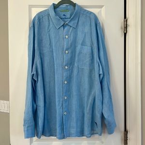 Men’s, XXL, Tommy Bahama, linen blend button down long sleeved shirt